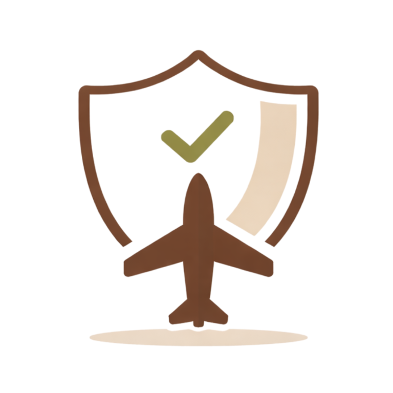 icono seguro de viaje